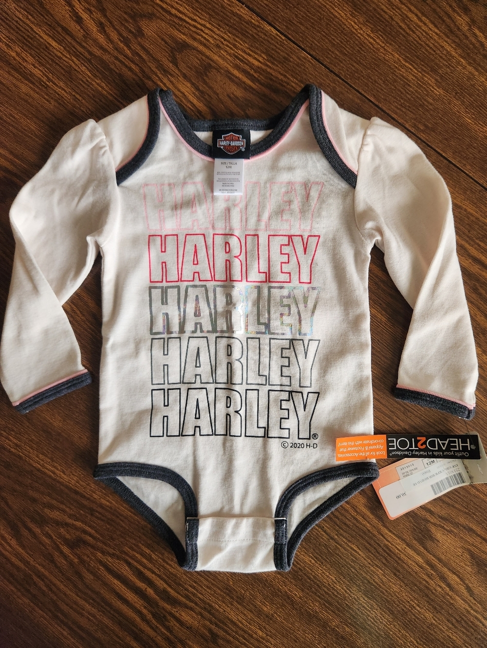 NWT Harley Davidson Onesie, Size 12m